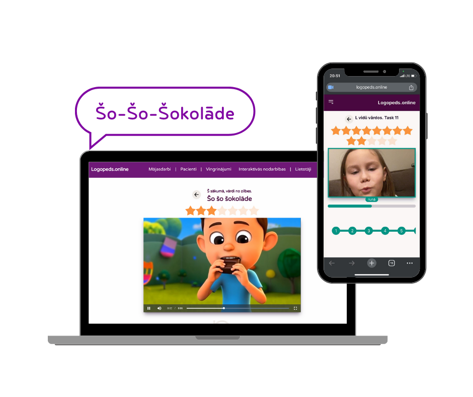 Logopeds.online datorā un telefonā — runas atpazīšana ar tūlītēju atgriezenisko saiti